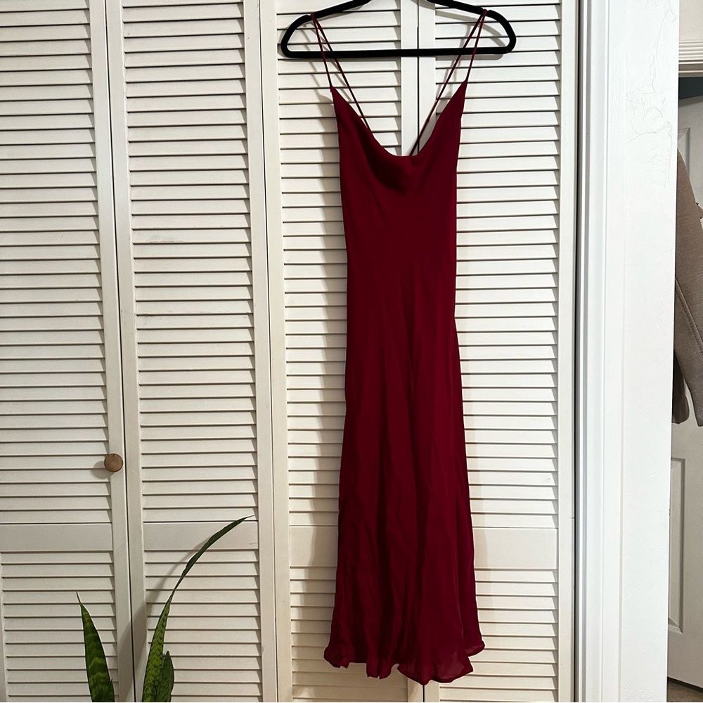 Midi Scoop Neck Swing Dress